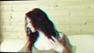 Jessica Masturbates to Real Orgasms in Real 3D