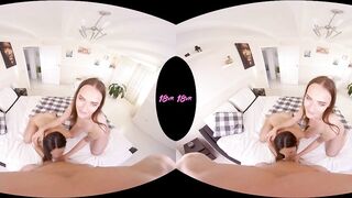 18VR.com Anal Threesome With Two Stepsisters Lilu Moon And Sasha Sparrow