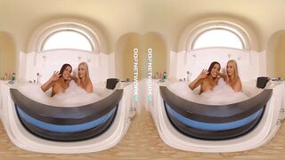 Watch lesbians Tracy Lindsay and Satin Bloom Fuck in Virtual Reality
