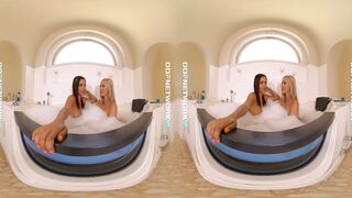 Watch lesbians Tracy Lindsay and Satin Bloom Fuck in Virtual Reality