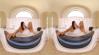 Watch lesbians Tracy Lindsay and Satin Bloom Fuck in Virtual Reality