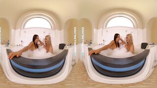 Watch lesbians Tracy Lindsay and Satin Bloom Fuck in Virtual Reality