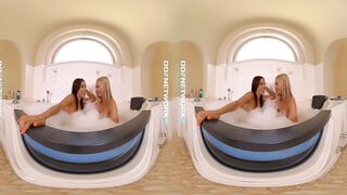 Watch lesbians Tracy Lindsay and Satin Bloom Fuck in Virtual Reality