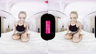 BaBeVR.com Your Blonde GF Val Dodds Puts Toy Show For You