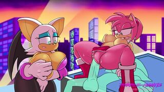 Rouge The Bat Watches Amy Rose Get Plowed