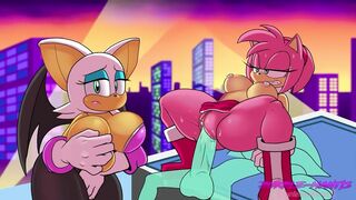 Rouge The Bat Watches Amy Rose Get Plowed