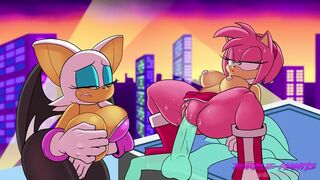 Rouge The Bat Watches Amy Rose Get Plowed