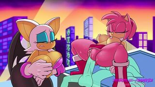 Rouge The Bat Watches Amy Rose Get Plowed