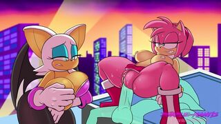 Rouge The Bat Watches Amy Rose Get Plowed
