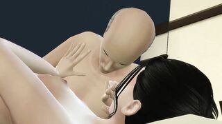 Japanese Step father taking care of his college step daughter