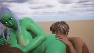 Alien Woman Gets Bred By Human - 3D Animation