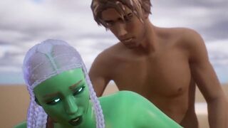 Alien Woman Gets Bred By Human - 3D Animation