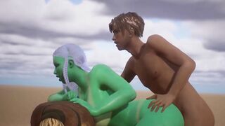 Alien Woman Gets Bred By Human - 3D Animation