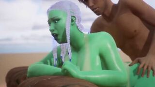 Alien Woman Gets Bred By Human - 3D Animation