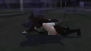 Lost Yui has no escape from the monster