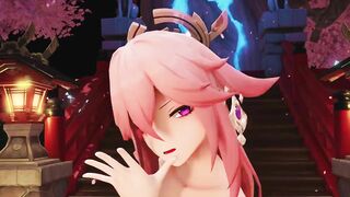 0375 -【R-18 MMD】Genshin Impact 原神 Yae Miko 八重神子 - Gimme x Gimme
