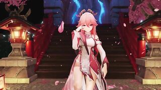 0375 -【R-18 MMD】Genshin Impact 原神 Yae Miko 八重神子 - Gimme x Gimme