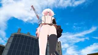 little slut came to the big city and started fucking in the streets for fun
