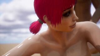 WILD LIFE opens her ass and fucks it with a cock