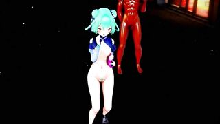 MMD r18 Uruha Rushia is a big fucker thus will drain the beer 3d hentai