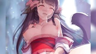 Sweet cat girl rides hard on her step-brother