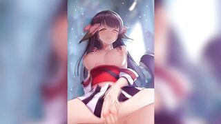 Sweet cat girl rides hard on her step-brother