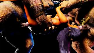 double anal furry monsters | sat on 2 furry cocks [L]