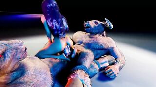 double anal furry monsters | sat on 2 furry cocks [L]