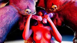 double anal furry monsters | sat on 2 furry cocks [L]