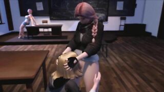 3D Futa Fantasy - Dickgirl fucks Teacher for money in College and CUM on Face, POV Animated Porn