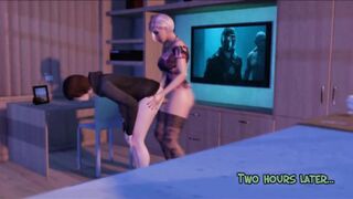 3D Shemale fucks Guy - Animated Cartoon College Sex - Hot Futa on Male Porn