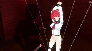 3D HENTAI Basement Mystery: Sperm on my blouse