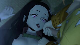 UNCENSORED Demon Slayer NEZUKO X ZENITSU -Hentai Waifu World