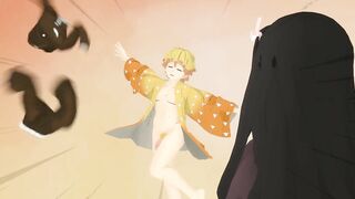 UNCENSORED Demon Slayer NEZUKO X ZENITSU -Hentai Waifu World