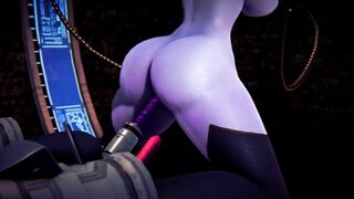 Dark elf trapped in BDSM machine