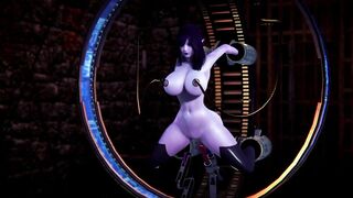 Dark elf trapped in BDSM machine