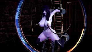 Dark elf trapped in BDSM machine