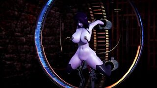 Dark elf trapped in BDSM machine