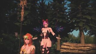 3D Shemale Fairy Fucks Amazon in the Forest - Animation Cartoon Futa