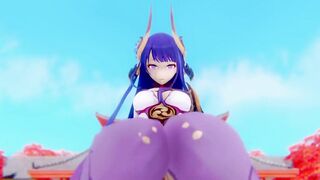 Raiden Shogun Weekly Boss Genshin Impact 3D HENTAI ShortClips2