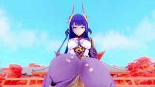 Raiden Shogun Weekly Boss Genshin Impact 3D HENTAI ShortClips2