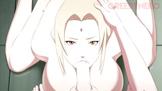 Tsunade Deepthroat Blowjob (Big Dicks,60FPS/120FPS, Hentai)