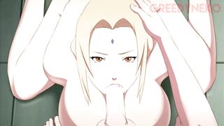 Tsunade Deepthroat Blowjob (Big Dicks,60FPS/120FPS, Hentai)