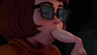 Velma Gives a Blowjob in the Dark