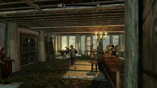 Skyrim blowjob to Aimar while the cleaning lady watches and tries to kick out with a broom