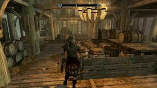 Skyrim blowjob to Aimar while the cleaning lady watches and tries to kick out with a broom