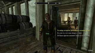 Skyrim blowjob to Aimar while the cleaning lady watches and tries to kick out with a broom