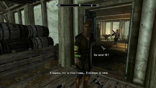 Skyrim blowjob to Aimar while the cleaning lady watches and tries to kick out with a broom