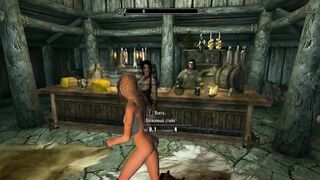 Skyrim meeting with a lesbian in a tavern and sex near the counter
