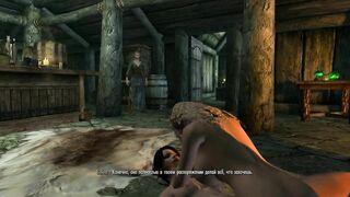 Skyrim meeting with a lesbian in a tavern and sex near the counter